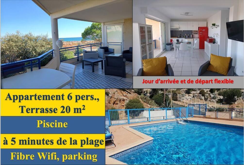 Plain-Pied, Terrasse, Piscine, Pleine Vue Mer, Plage A 6' A Pied, Parking, Wifi เฟลอรี ภายนอก รูปภาพ